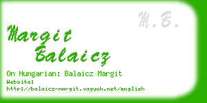 margit balaicz business card